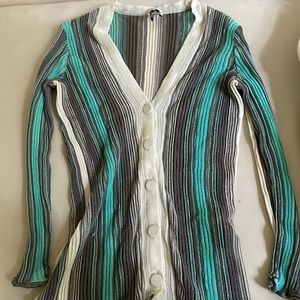 M Missoni Cardigan Blue Stripes US 2